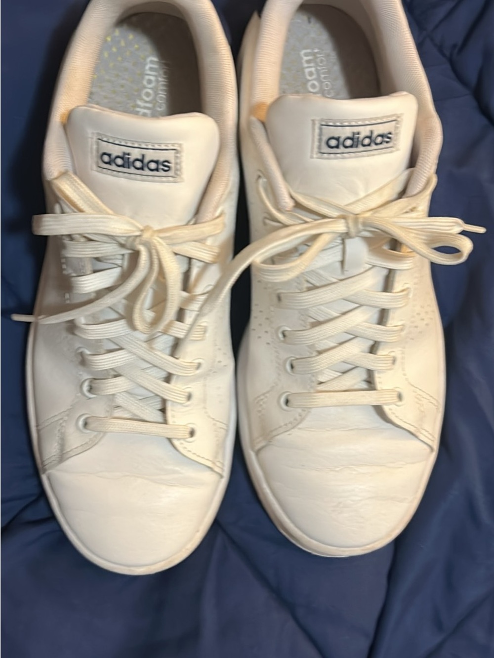 adidas Men's Sneakers Cream/White Casual Trainers